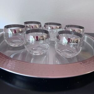 Dorothy Thorpe inspired Vintage Silver Rimmed Roly Poly Glasses 6